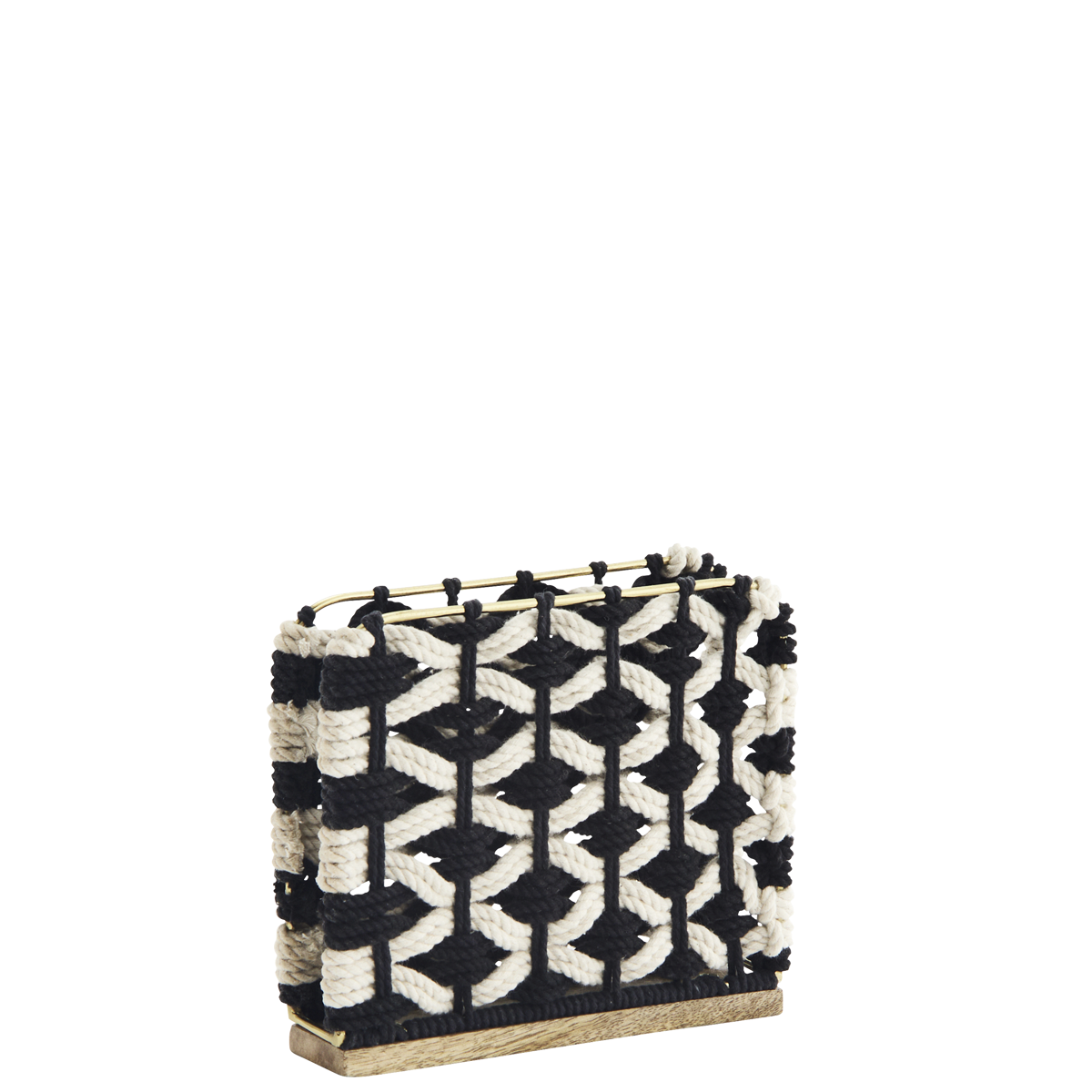 Napkin holder w/ cotton weaving