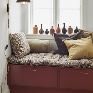 Velvet bolster cushion