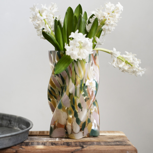 Twisted vase w/ dots