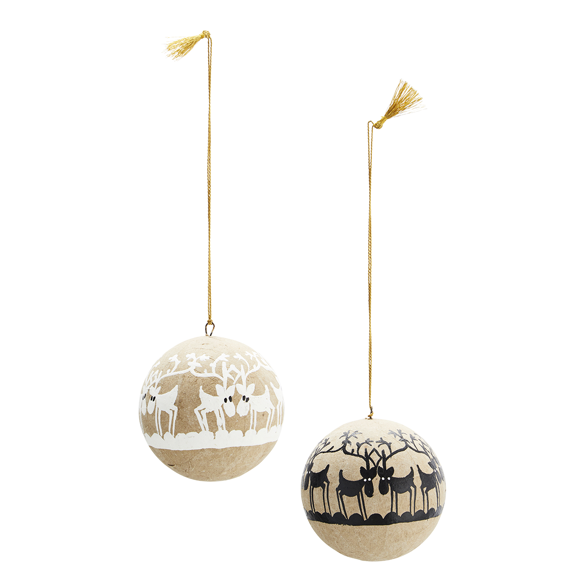 Hand painted paper mache ball