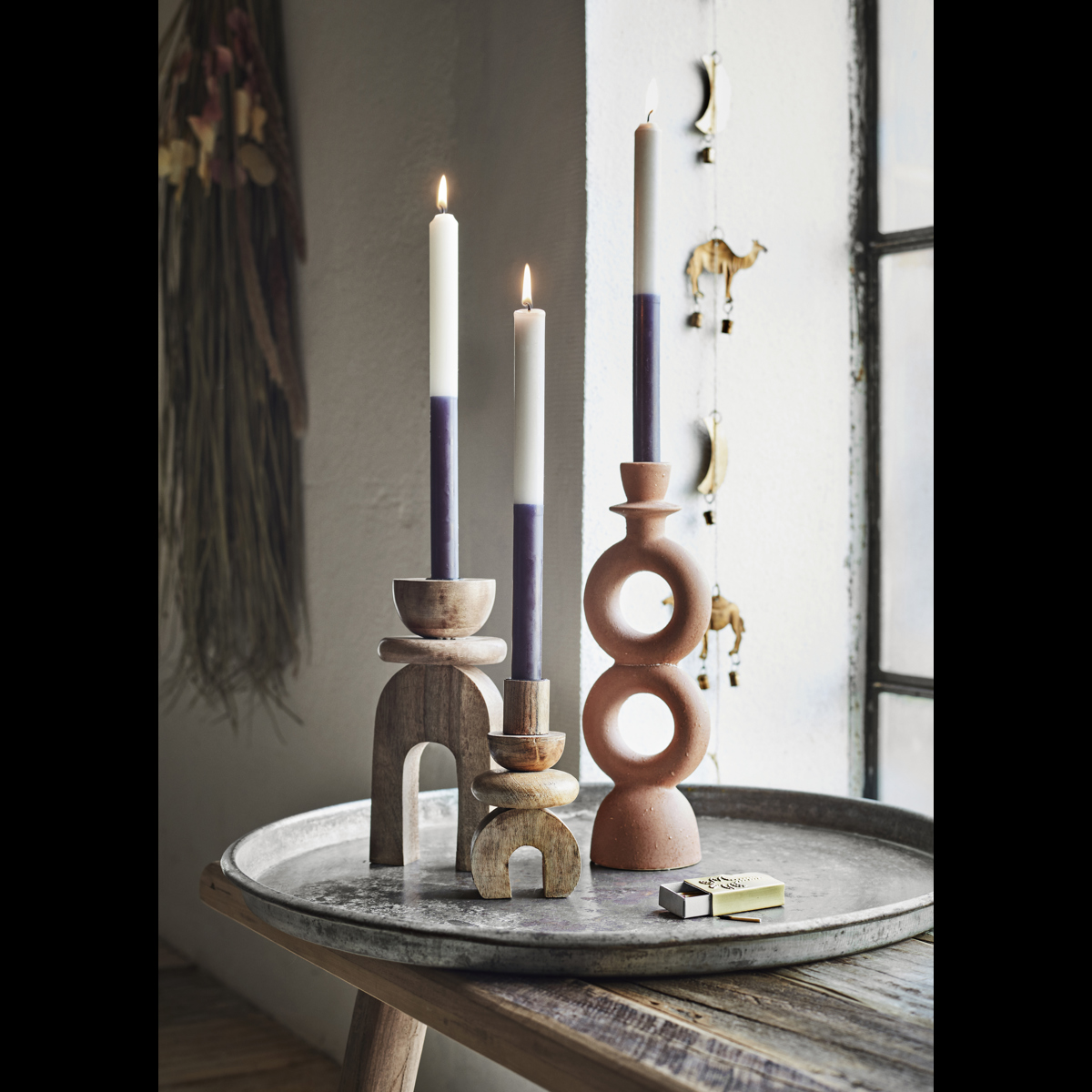 Stoneware candle holder