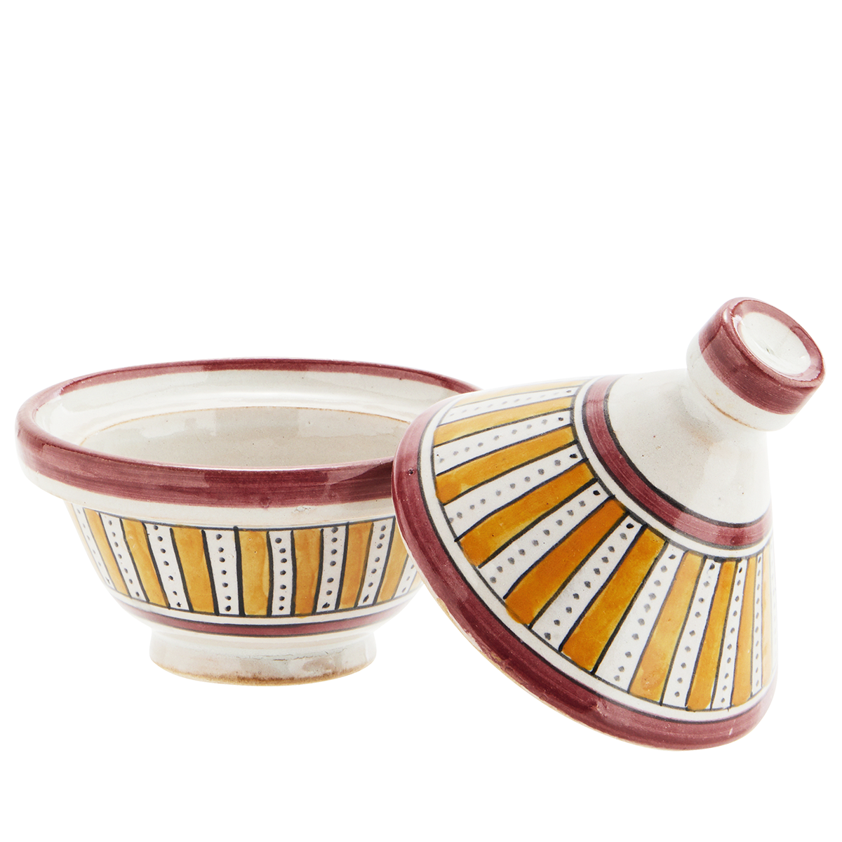 Hand painted stoneware tagine