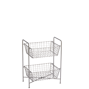 Iron rack w/ baskets