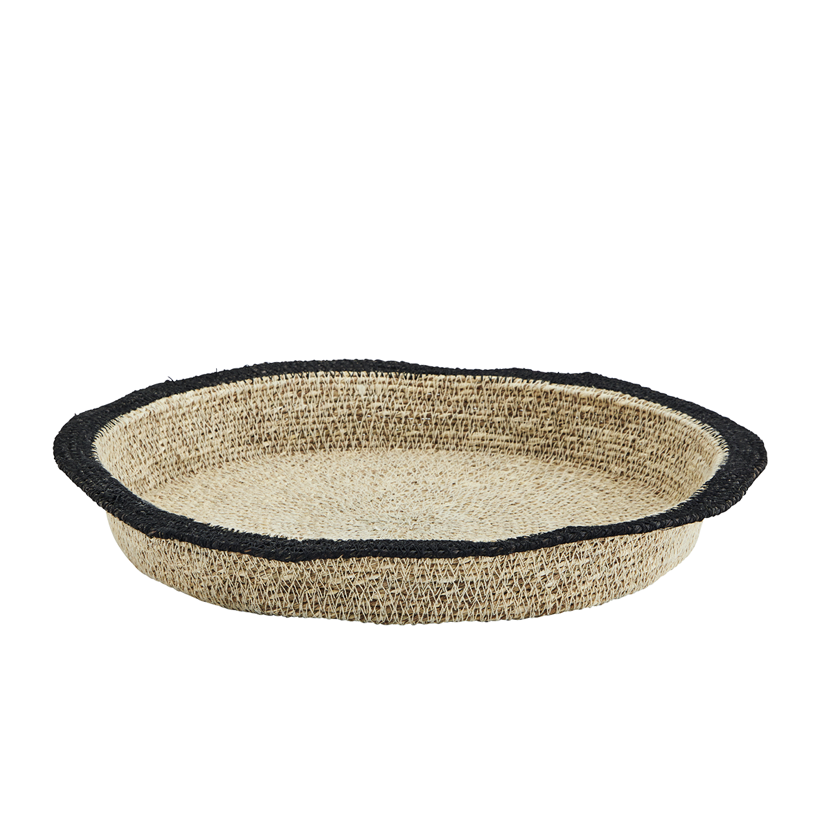 Seagrass tray w/ stitching