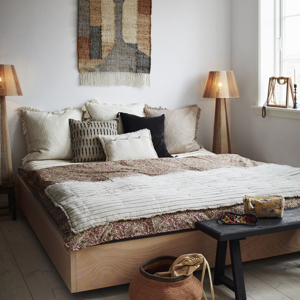 Ikat woven cushion cover