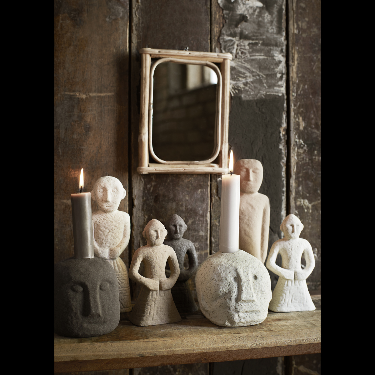 Candle holder w/ face imprint