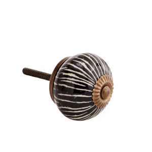 Hand-painted stoneware doorknob