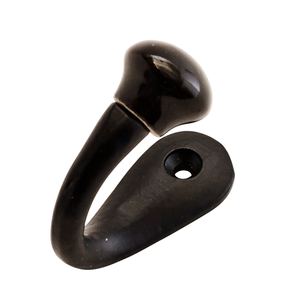 Iron hook w/ stoneware