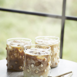 Iron side table w/ marble