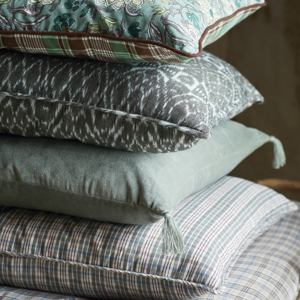 Ikat woven cushion cover