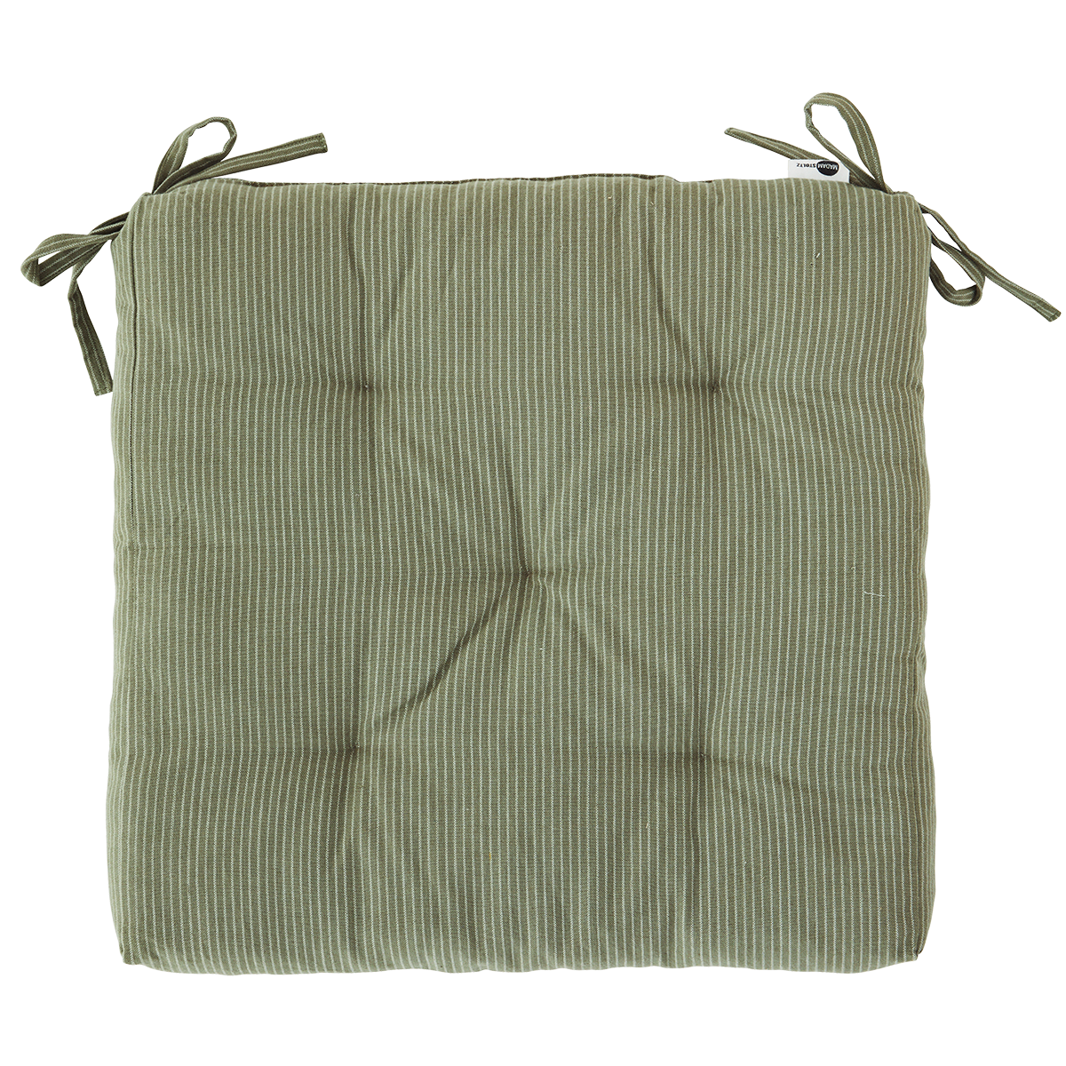 Striped cotton chair pad