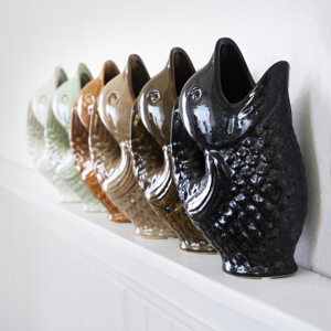Stoneware fish vase