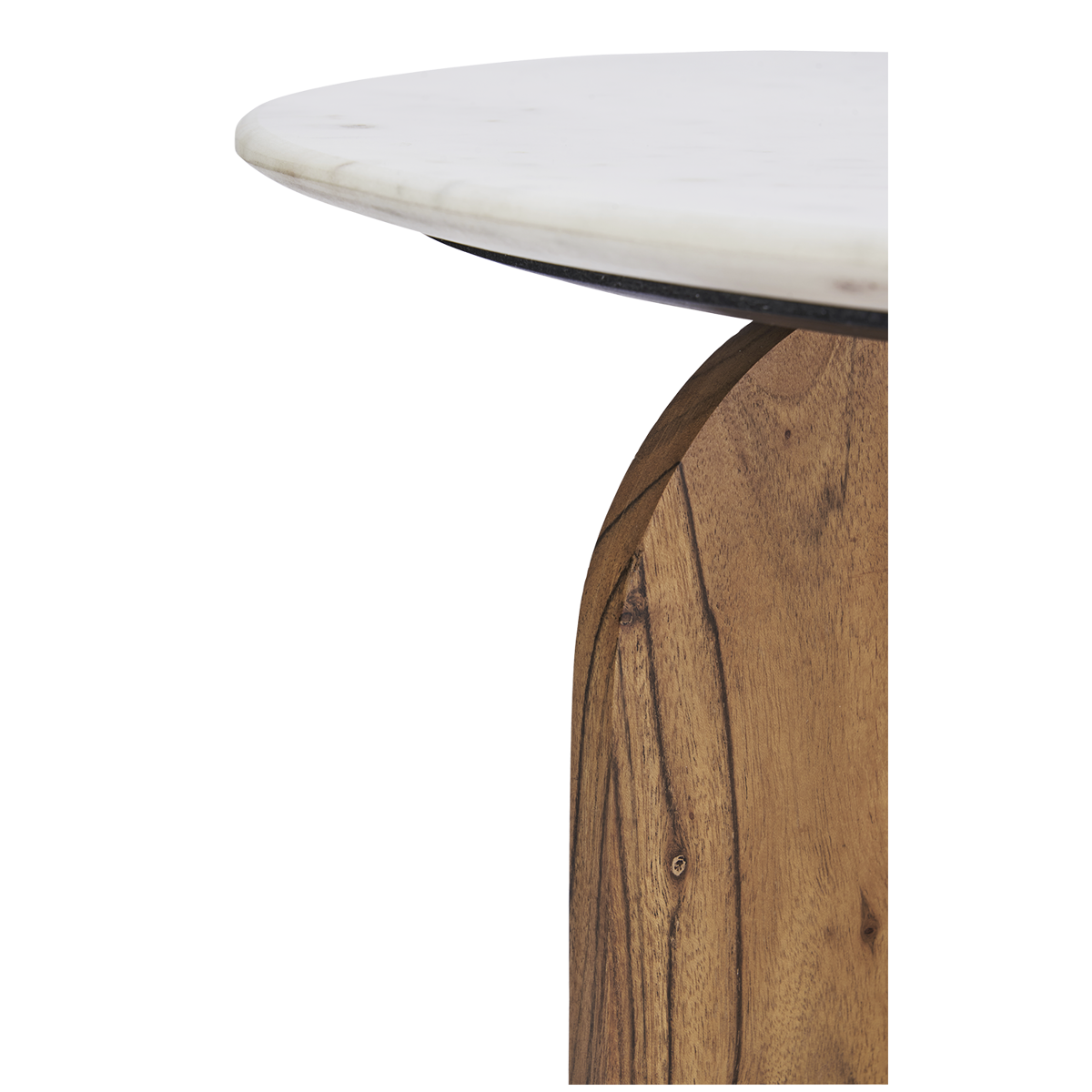 Wooden coffee table w/ marble