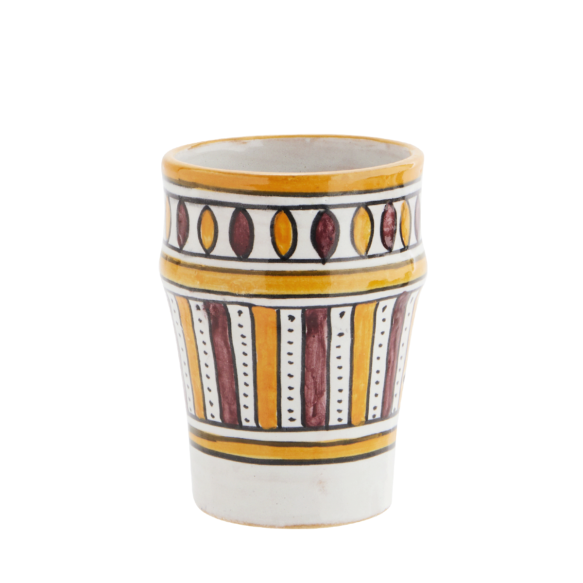 Hand painted stoneware cup