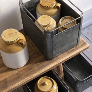 Re-used stoneware jar