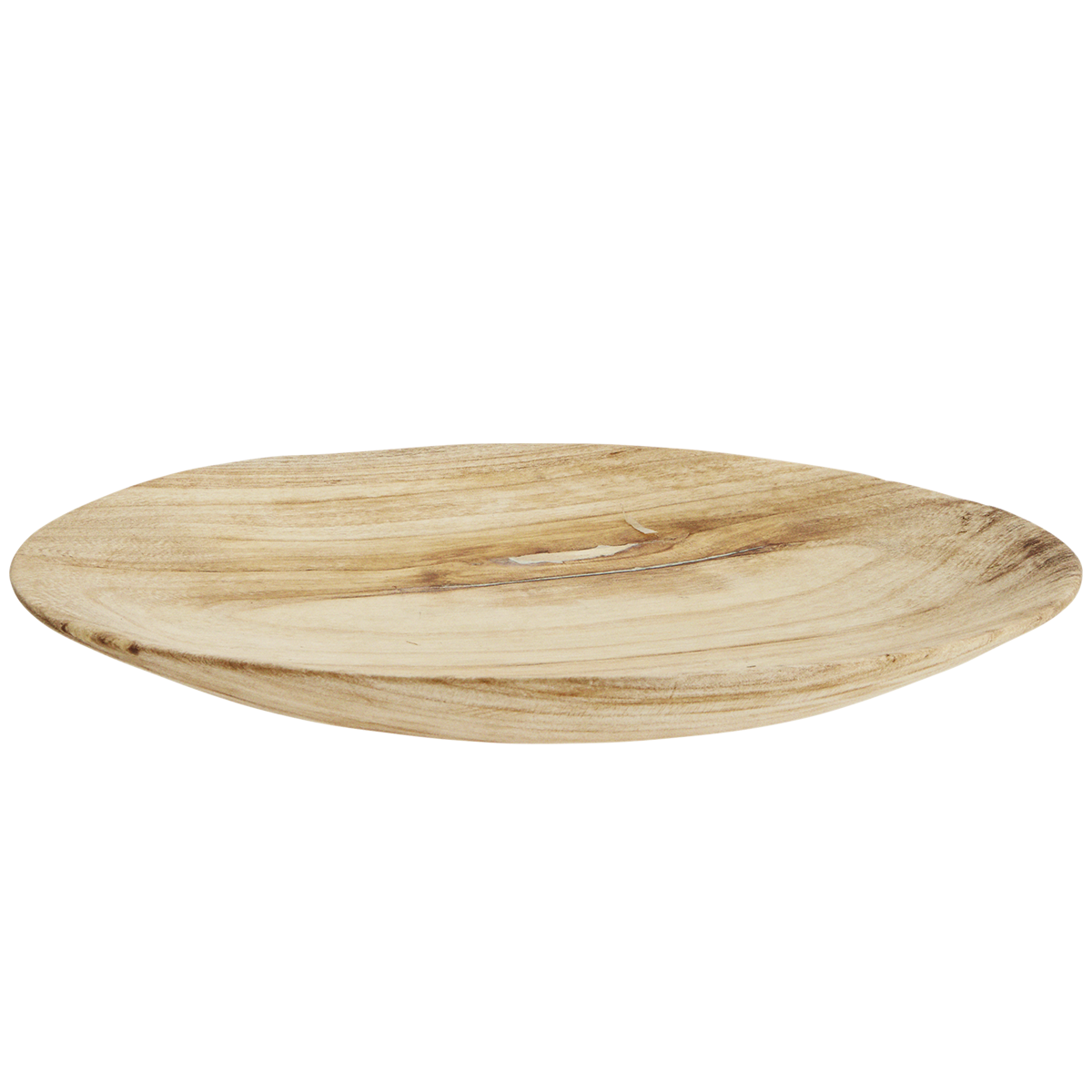 Round wooden plates