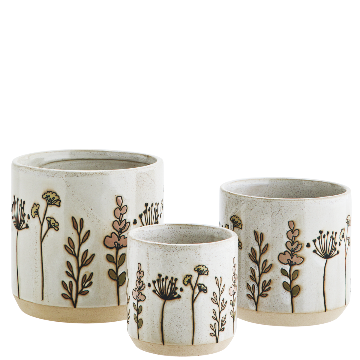 Stoneware flower pots