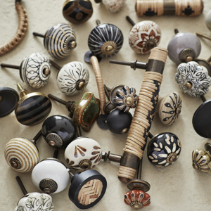 Handmade stoneware doorknob