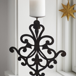 Recycled iron candle stand