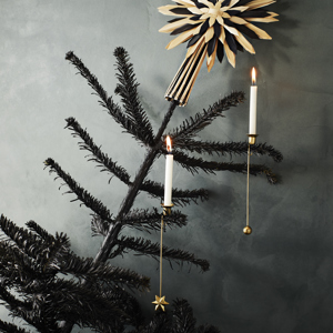 Christmas tree candle holder w/ ball