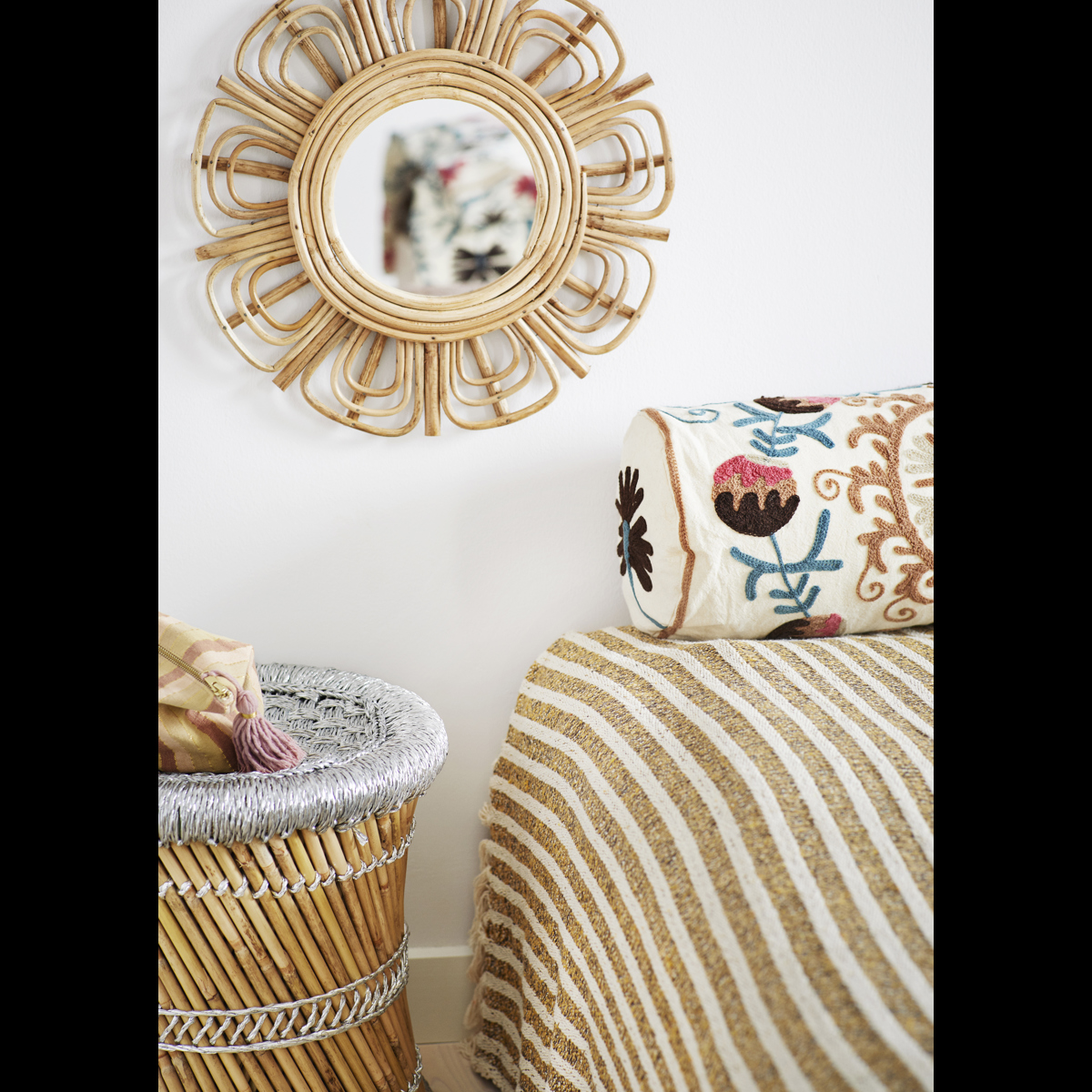 Recycled cotton throw