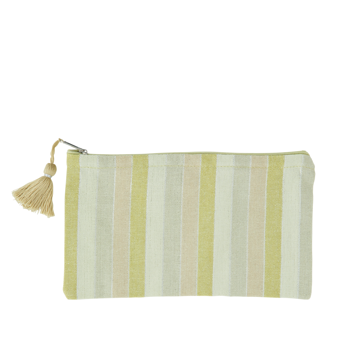 Striped cotton pouch