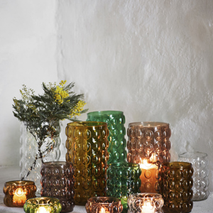 Glass vase w/ bubbles