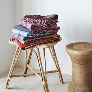 Tufted cotton runner