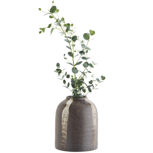 Striped stoneware vase