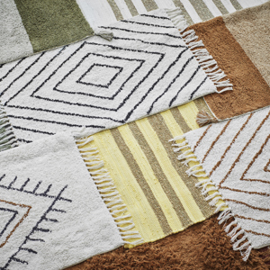 Tufted cotton bath mat