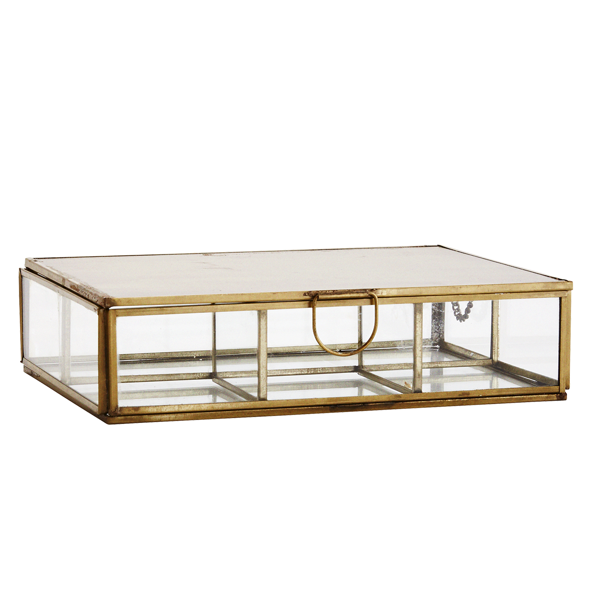Partitioned glass box