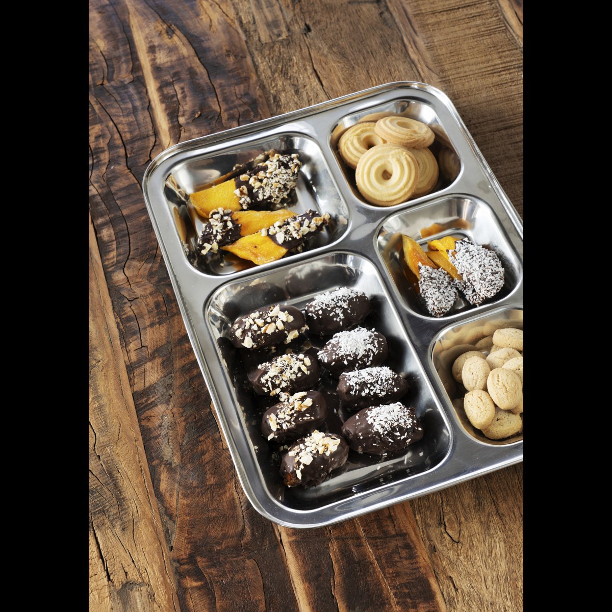 Stainless steel food tray