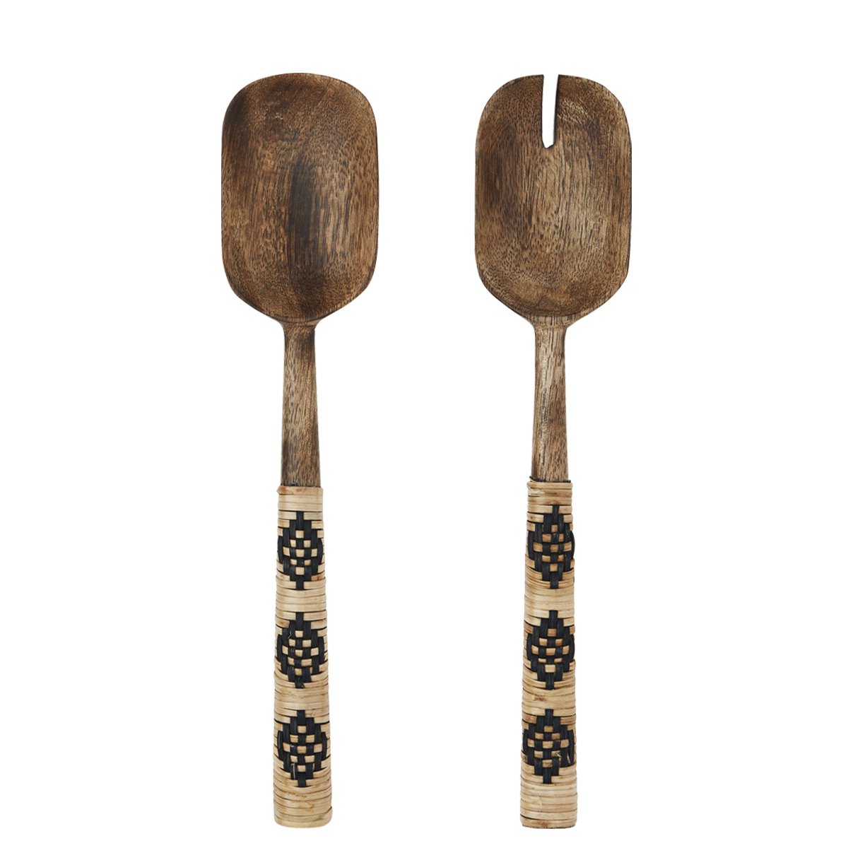 Wooden salad set w/ bamboo