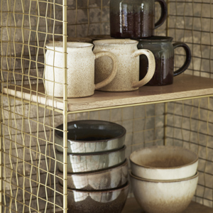 Standing iron shelf w/ wood