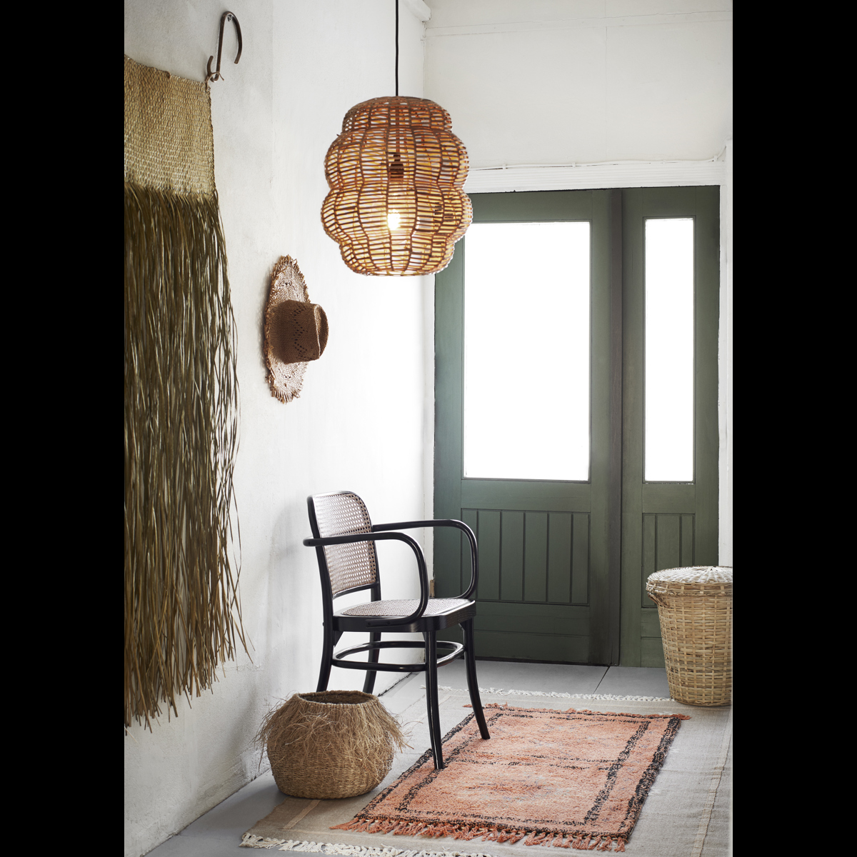 Bamboo ceiling lamp