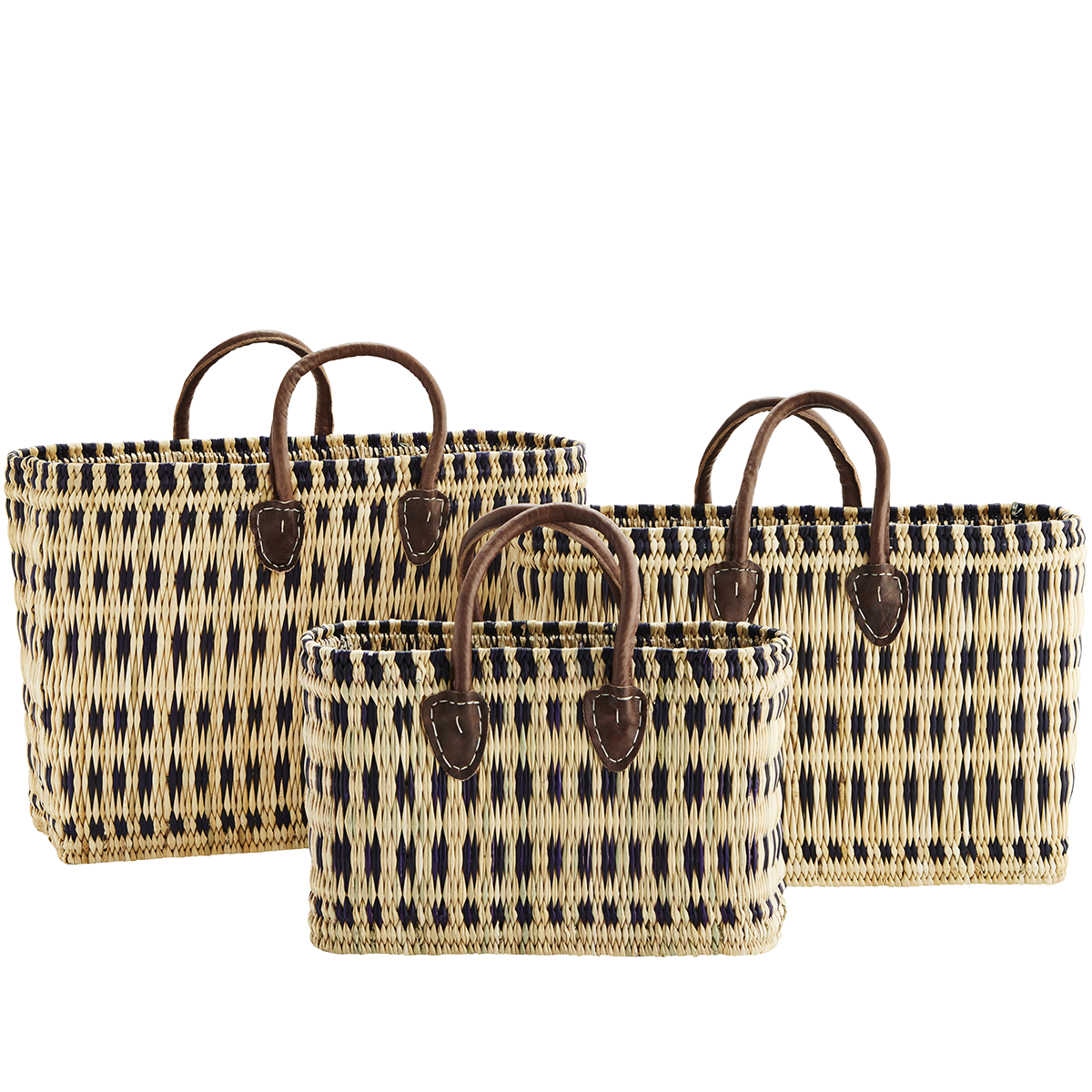 Dotted grass bags w/ handles