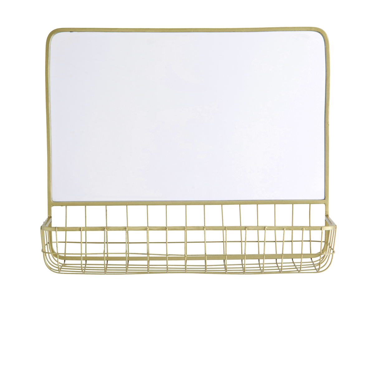 Mirror w/ iron shelf