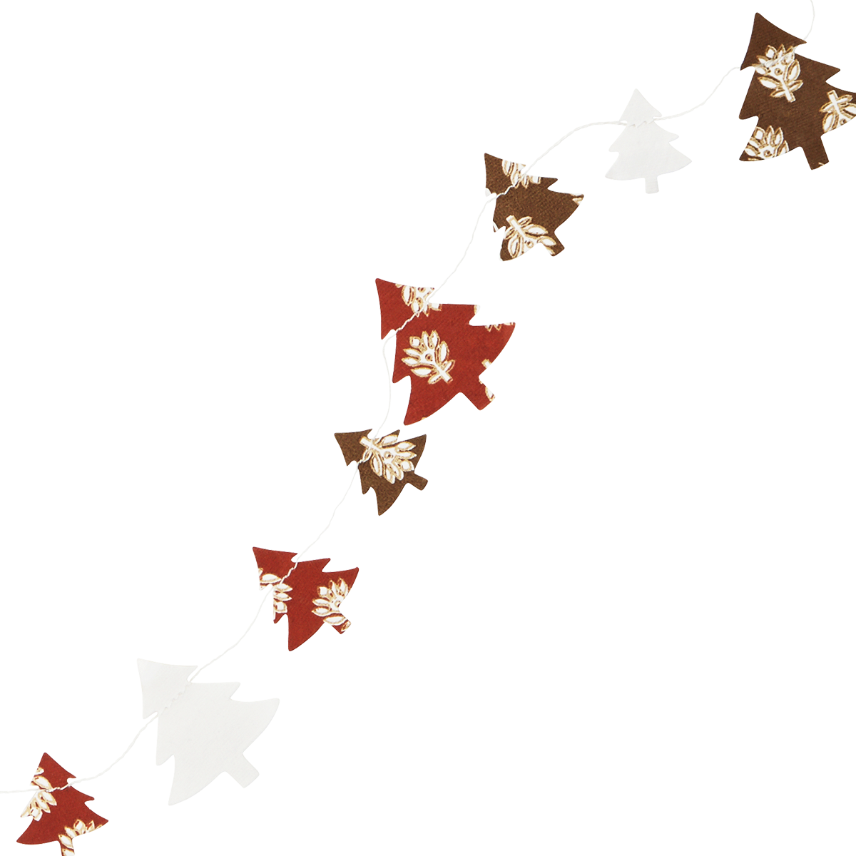 Handmade paper tree garland