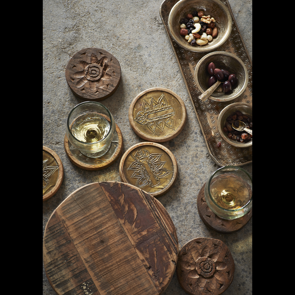 Recycled wooden coaster
