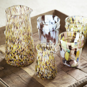Coloured drinking glass