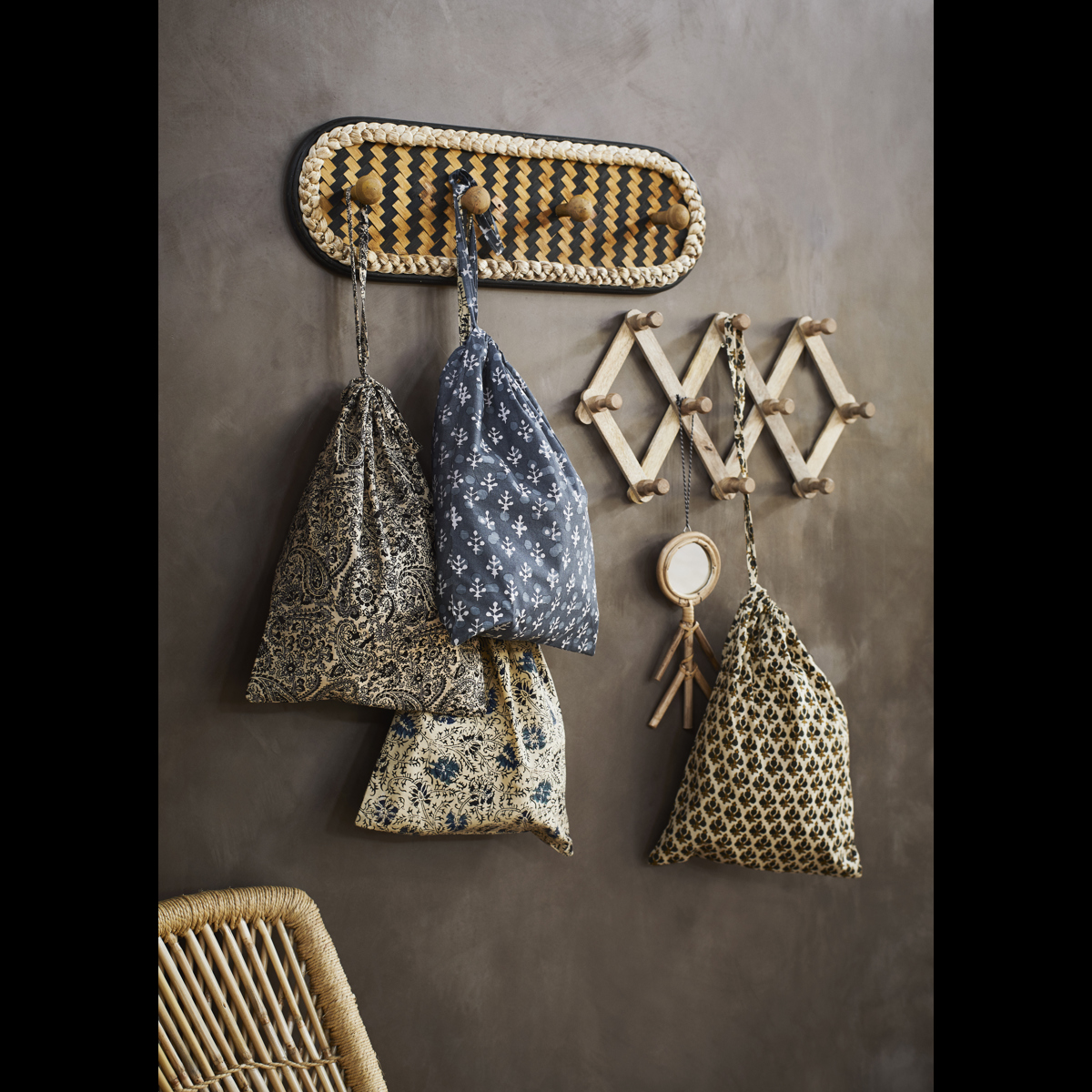 Bamboo coat rack
