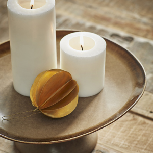 Hanging brass christmas ball