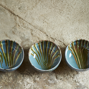 Hand painted earthenware bowl