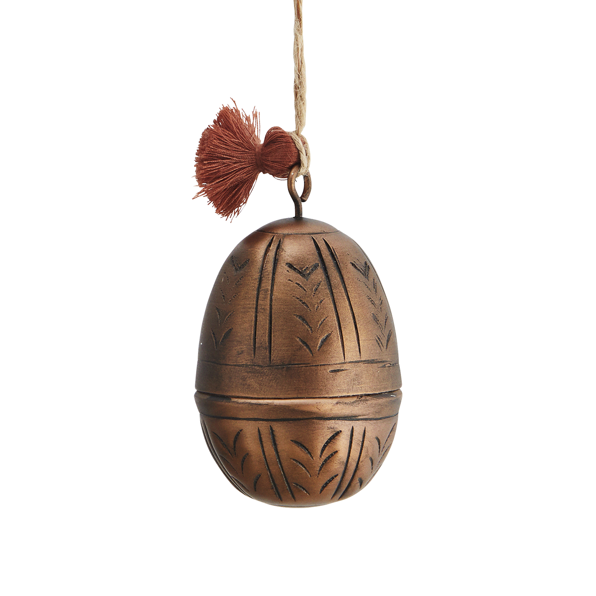 Hanging aluminium egg