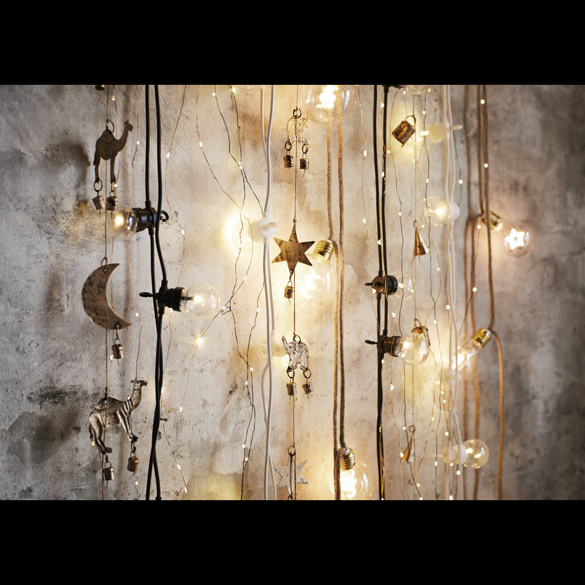 Indoor wire lights w/ filament stars