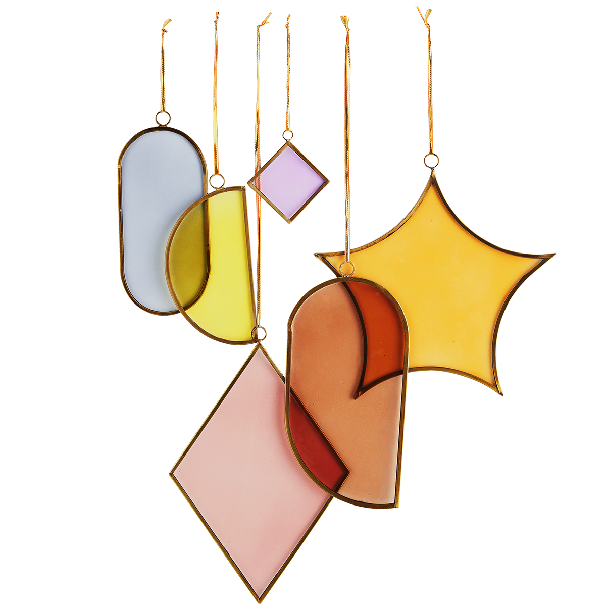 Hanging glass mobile