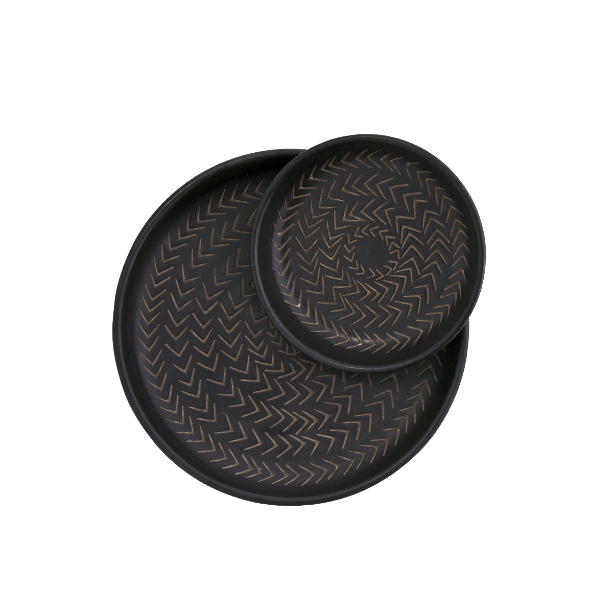 Hand hammered aluminium trays