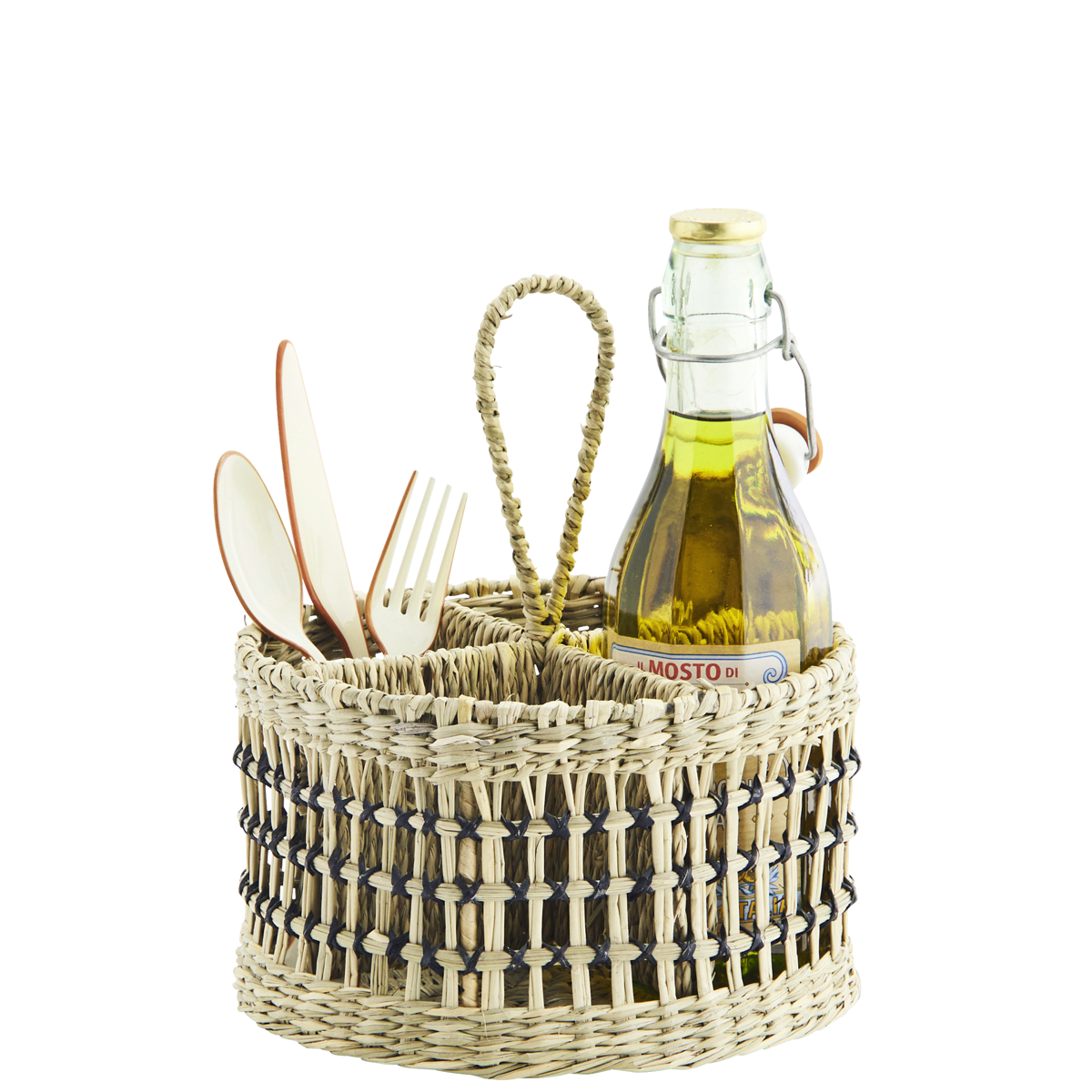 Round seagrass organiser