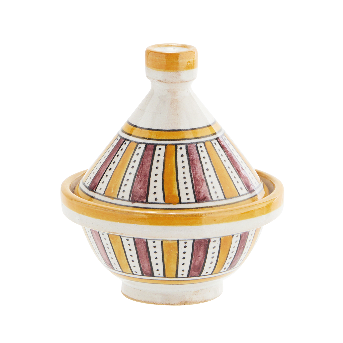 Hand painted stoneware tagine