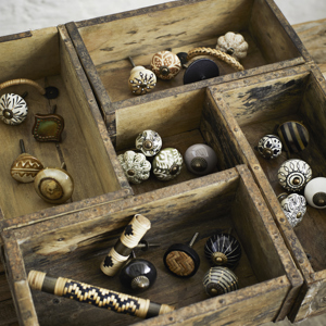 Handmade stoneware doorknob